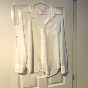 White Satin Blouse
